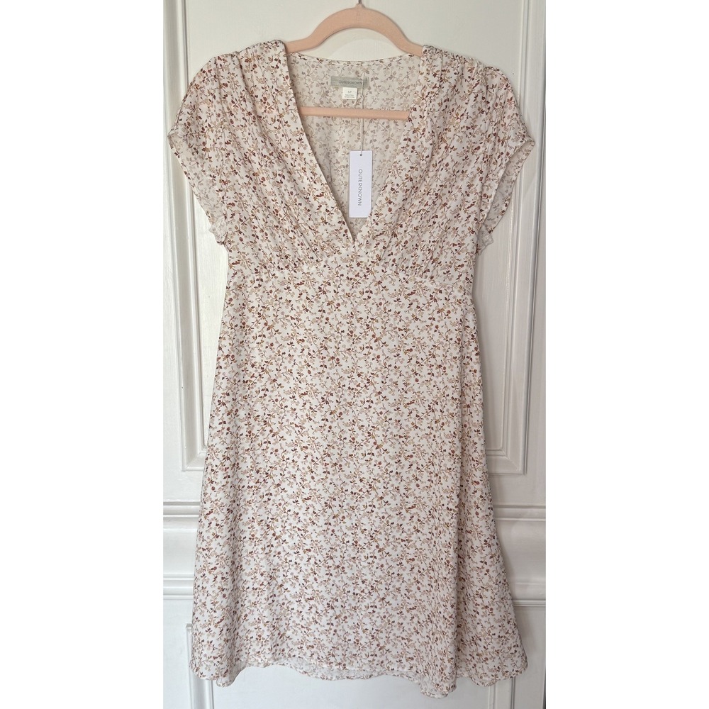 NWT Outerknown Dress Small Womens Juniper‎ Floral V Neck Mini MSRP $228